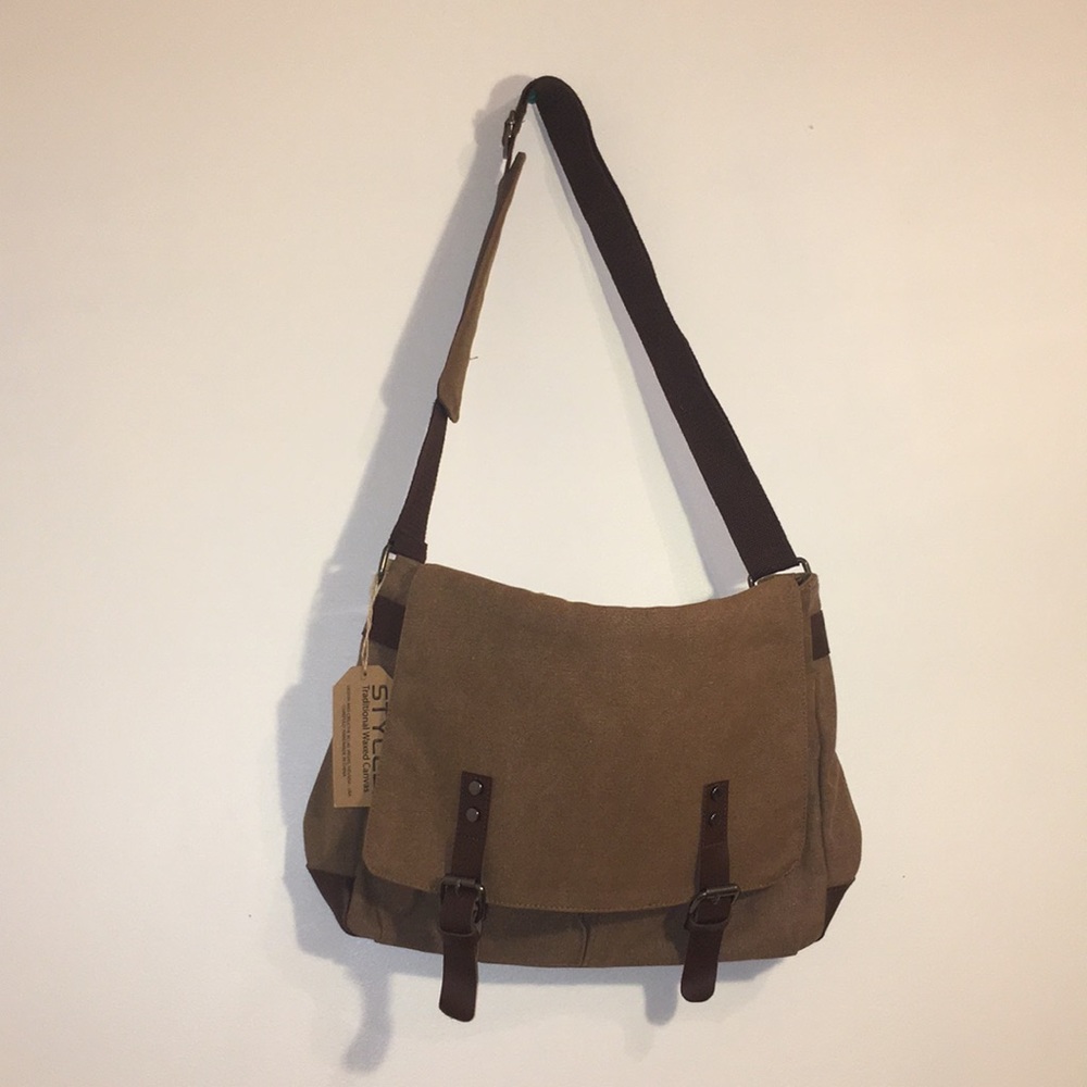 messenger waxed canvas bag